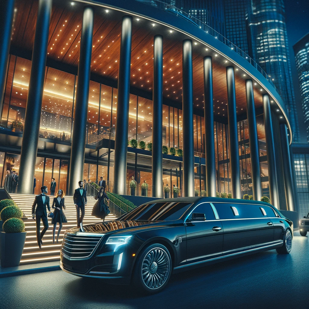 limousine waiting for customers